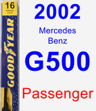 Passenger Wiper Blade for 2002 Mercedes-Benz G500 - Premium