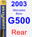 Rear Wiper Blade for 2003 Mercedes-Benz G500 - Premium