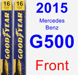 Front Wiper Blade Pack for 2015 Mercedes-Benz G500 - Premium
