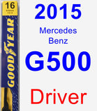 Driver Wiper Blade for 2015 Mercedes-Benz G500 - Premium