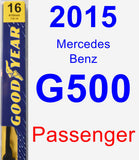 Passenger Wiper Blade for 2015 Mercedes-Benz G500 - Premium