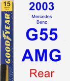 Rear Wiper Blade for 2003 Mercedes-Benz G55 AMG - Premium