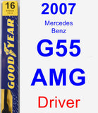 Driver Wiper Blade for 2007 Mercedes-Benz G55 AMG - Premium