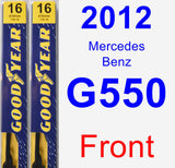 Front Wiper Blade Pack for 2012 Mercedes-Benz G550 - Premium