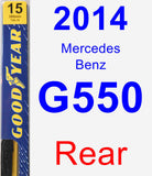 Rear Wiper Blade for 2014 Mercedes-Benz G550 - Premium