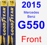 Front Wiper Blade Pack for 2015 Mercedes-Benz G550 - Premium