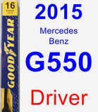 Driver Wiper Blade for 2015 Mercedes-Benz G550 - Premium