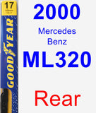 Rear Wiper Blade for 2000 Mercedes-Benz ML320 - Premium