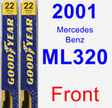 Front Wiper Blade Pack for 2001 Mercedes-Benz ML320 - Premium