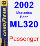 Passenger Wiper Blade for 2002 Mercedes-Benz ML320 - Premium