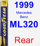 Rear Wiper Blade for 1999 Mercedes-Benz ML320 - Premium