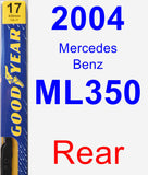 Rear Wiper Blade for 2004 Mercedes-Benz ML350 - Premium