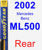 Rear Wiper Blade for 2002 Mercedes-Benz ML500 - Premium