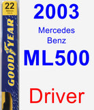 Driver Wiper Blade for 2003 Mercedes-Benz ML500 - Premium