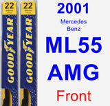 Front Wiper Blade Pack for 2001 Mercedes-Benz ML55 AMG - Premium