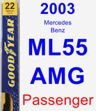 Passenger Wiper Blade for 2003 Mercedes-Benz ML55 AMG - Premium