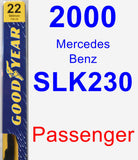 Passenger Wiper Blade for 2000 Mercedes-Benz SLK230 - Premium