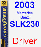 Driver Wiper Blade for 2003 Mercedes-Benz SLK230 - Premium