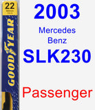 Passenger Wiper Blade for 2003 Mercedes-Benz SLK230 - Premium