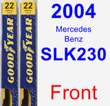 Front Wiper Blade Pack for 2004 Mercedes-Benz SLK230 - Premium