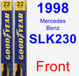 Front Wiper Blade Pack for 1998 Mercedes-Benz SLK230 - Premium