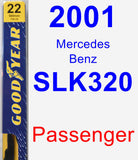 Passenger Wiper Blade for 2001 Mercedes-Benz SLK320 - Premium