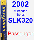 Passenger Wiper Blade for 2002 Mercedes-Benz SLK320 - Premium