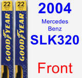 Front Wiper Blade Pack for 2004 Mercedes-Benz SLK320 - Premium