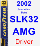 Driver Wiper Blade for 2002 Mercedes-Benz SLK32 AMG - Premium