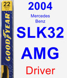 Driver Wiper Blade for 2004 Mercedes-Benz SLK32 AMG - Premium