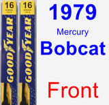 Front Wiper Blade Pack for 1979 Mercury Bobcat - Premium