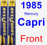 Front Wiper Blade Pack for 1985 Mercury Capri - Premium