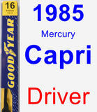 Driver Wiper Blade for 1985 Mercury Capri - Premium