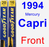 Front Wiper Blade Pack for 1994 Mercury Capri - Premium