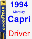 Driver Wiper Blade for 1994 Mercury Capri - Premium