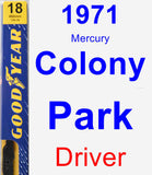 Driver Wiper Blade for 1971 Mercury Colony Park - Premium