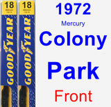 Front Wiper Blade Pack for 1972 Mercury Colony Park - Premium