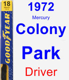 Driver Wiper Blade for 1972 Mercury Colony Park - Premium