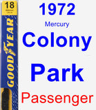 Passenger Wiper Blade for 1972 Mercury Colony Park - Premium