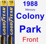 Front Wiper Blade Pack for 1988 Mercury Colony Park - Premium