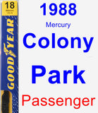 Passenger Wiper Blade for 1988 Mercury Colony Park - Premium