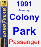 Passenger Wiper Blade for 1991 Mercury Colony Park - Premium