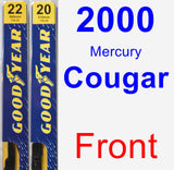 Front Wiper Blade Pack for 2000 Mercury Cougar - Premium