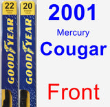 Front Wiper Blade Pack for 2001 Mercury Cougar - Premium