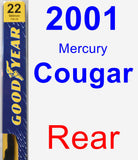 Rear Wiper Blade for 2001 Mercury Cougar - Premium