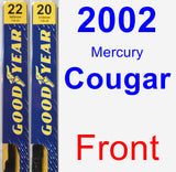 Front Wiper Blade Pack for 2002 Mercury Cougar - Premium
