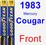 Front Wiper Blade Pack for 1983 Mercury Cougar - Premium