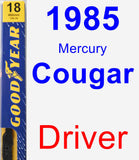 Driver Wiper Blade for 1985 Mercury Cougar - Premium