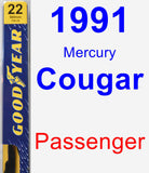 Passenger Wiper Blade for 1991 Mercury Cougar - Premium