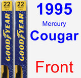 Front Wiper Blade Pack for 1995 Mercury Cougar - Premium